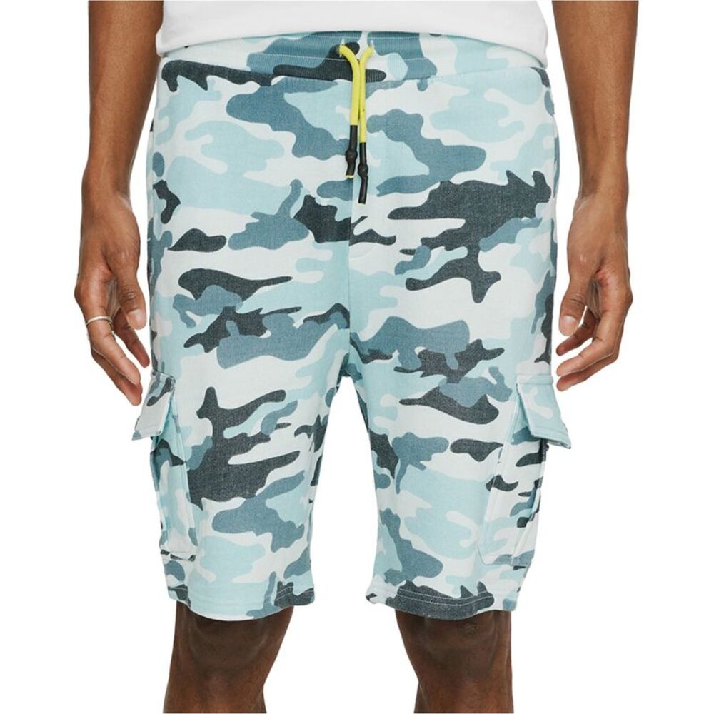 Elevenparis Mens Fleece Cargo Casual Bermuda Shorts, NWT